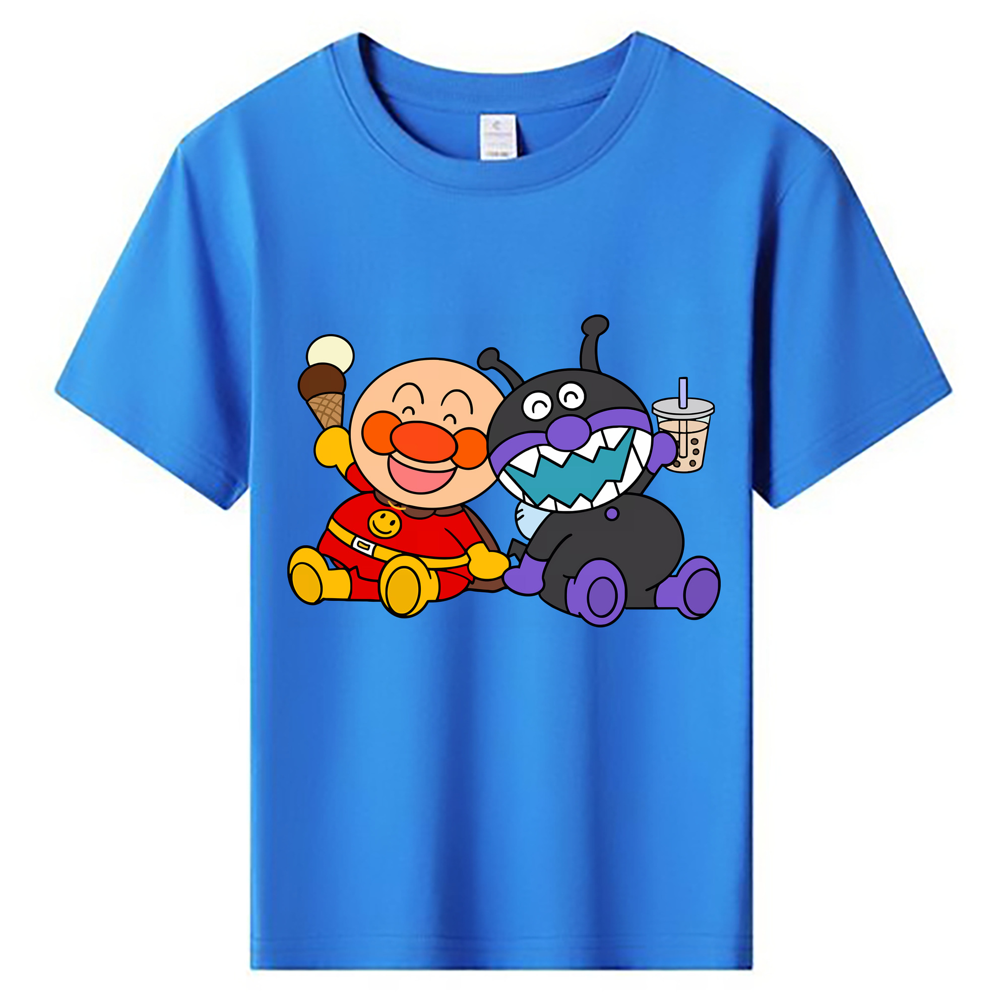 （画像用） アンパンマン Anpanman 綿100％キッズTシャツ（フロントプリント）